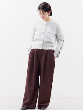 「スラックスパンツ」｜Firsthandさん（レディース・160cm）の秋コーディネート