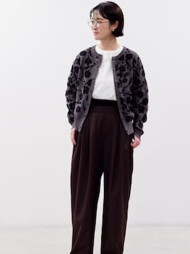 「スラックスパンツ」｜Firsthandさん（レディース・160cm）の秋コーディネート