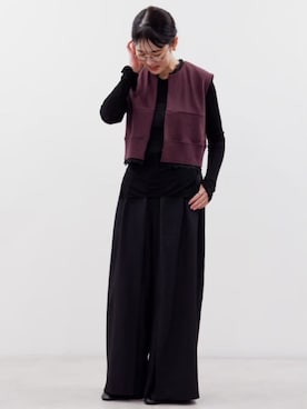 「スラックスパンツ」｜Firsthandさん（レディース・160cm）の秋コーディネート