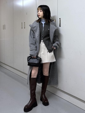 「Juze（ジュゼ）のアイテム」を使った、ayameさん（レディース・155cm）の冬コーディネート