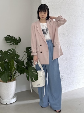 「VIS（ビス）のアイテム（トップス）」を使った、ayameさん（レディース・155cm）の春コーディネート