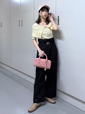 「アイテム（ボストンバッグ）」を使った、ayameさん（レディース・155cm・20代）の夏コーディネート