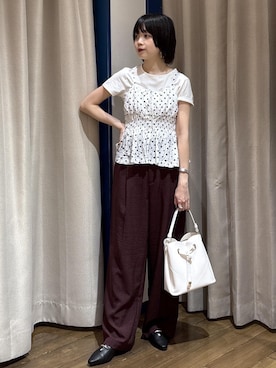 「VIS（ビス）のアイテム（バッグ）」を使った、ayameさん（レディース・155cm）の夏コーディネート