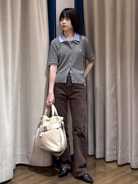 「VIS（ビス）のアイテム（パンツ）」を使った、ayameさん（レディース・155cm）の夏コーディネート