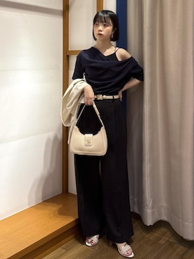 「VIS（ビス）のアイテム（パンツ）」を使った、ayameさん（レディース・155cm）の夏コーディネート