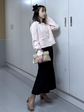 「アイテム（シュシュ）」を使った、ayameさん（レディース・155cm）の秋コーディネート