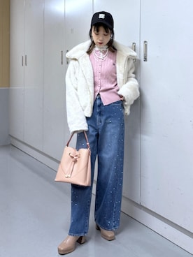 「VIS（ビス）のアイテム（トップス）」を使った、ayameさん（レディース・155cm）の冬コーディネート