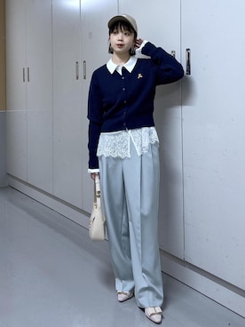 「VIS（ビス）のアイテム（帽子）」を使った、ayameさん（レディース・155cm）の春コーディネート