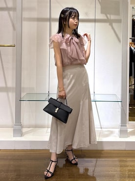 「アイテム（バングル/リストバンド）」を使った、ayameさん（レディース・155cm・20代）の夏コーディネート