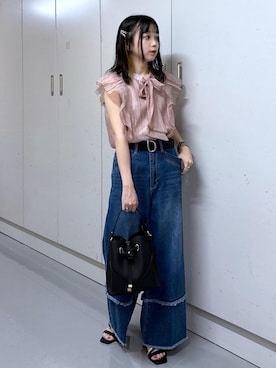 「Juze（ジュゼ）のアイテム（サンダル）」を使った、ayameさん（レディース・155cm）の夏コーディネート