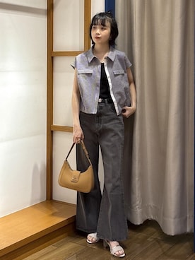「VIS（ビス）のアイテム（アクセサリー）」を使った、ayameさん（レディース・155cm）の夏コーディネート