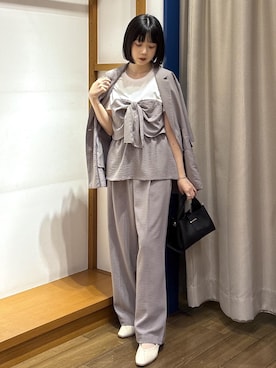「VIS（ビス）のアイテム（ジャケット/アウター）」を使った、ayameさん（レディース・155cm）の夏コーディネート