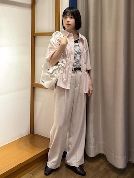 「VIS（ビス）のアイテム（パンツ）」を使った、ayameさん（レディース・155cm）の夏コーディネート