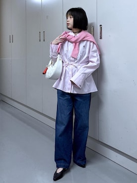 「VIS（ビス）のアイテム（パンツ）」を使った、ayameさん（レディース・155cm）の春コーディネート