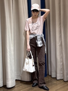 「VIS（ビス）のアイテム（パンツ）」を使った、ayameさん（レディース・155cm）の夏コーディネート