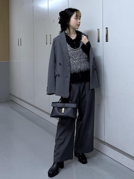 「アイテム（バレッタ/ヘアクリップ）」を使った、ayameさん（レディース・155cm・20代）の秋コーディネート