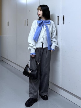 「VIS（ビス）のアイテム（パンツ）」を使った、ayameさん（レディース・155cm）の冬コーディネート