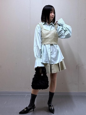 「アイテム（パンプス）」を使った、ayameさん（レディース・155cm・20代）の春コーディネート