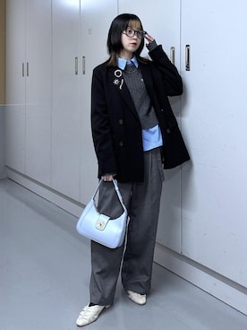 「VIS（ビス）のアイテム（トップス）」を使った、ayameさん（レディース・155cm）の冬コーディネート