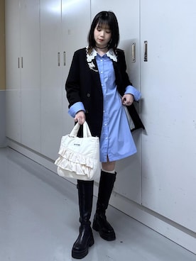 「VIS（ビス）のアイテム」を使った、ayameさん（レディース・155cm）の冬コーディネート