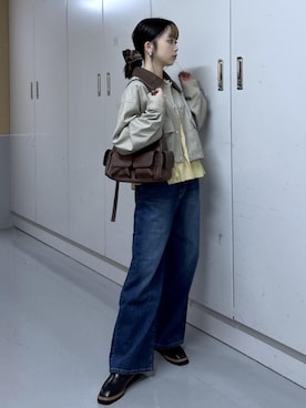 「アイテム（カバーオール）」を使った、ayameさん（レディース・155cm・20代）の秋コーディネート