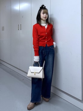 「アイテム（シュシュ）」を使った、ayameさん（レディース・155cm）の秋コーディネート