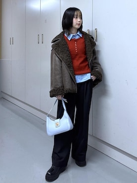 「POLO BCS（ポロ ビーシーエス）のアイテム」を使った、ayameさん（レディース・155cm）の秋コーディネート