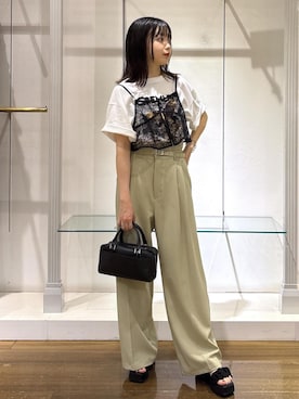 「アイテム（その他トップス）」を使った、ayameさん（レディース・155cm）の夏コーディネート