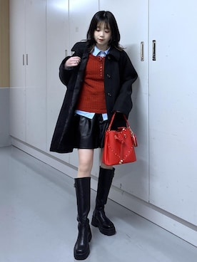 「アイテム（キーホルダー）」を使った、ayameさん（レディース・155cm・20代）の冬コーディネート