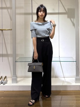 「アイテム（スラックス）」を使った、ayameさん（レディース・155cm・20代）の夏コーディネート