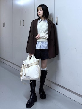 「Juze（ジュゼ）のアイテム」を使った、ayameさん（レディース・155cm）の冬コーディネート