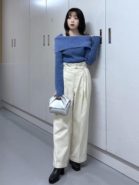 「VIS（ビス）のアイテム（パンツ）」を使った、ayameさん（レディース・155cm）の冬コーディネート