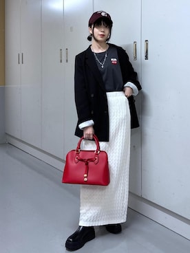 「アイテム（キャップ）」を使った、ayameさん（レディース・155cm）の秋コーディネート