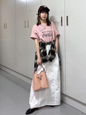 「アイテム（キャップ）」を使った、ayameさん（レディース・155cm・20代）の夏コーディネート