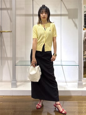 「アイテム（カーディガン/ボレロ）」を使った、ayameさん（レディース・155cm・20代）の夏コーディネート