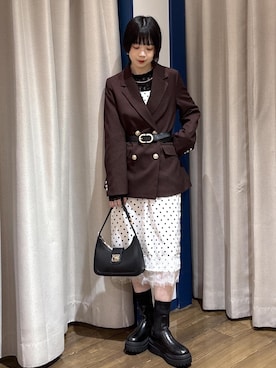 「VIS（ビス）のアイテム（トップス）」を使った、ayameさん（レディース・155cm）の秋コーディネート