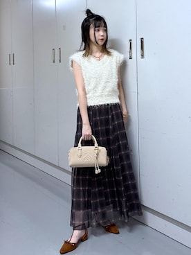 「アイテム（バングル/リストバンド）」を使った、ayameさん（レディース・155cm）の夏コーディネート