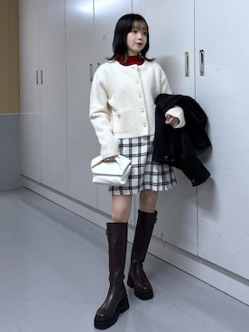 「アイテム（スカート）」を使った、ayameさん（レディース・155cm・20代）の冬コーディネート