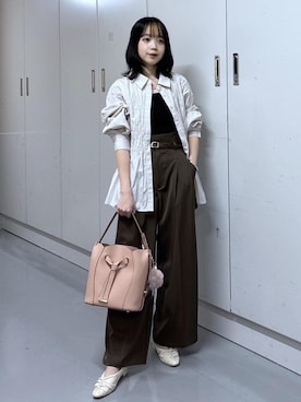 「アイテム（キーホルダー）」を使った、ayameさん（レディース・155cm）の秋コーディネート