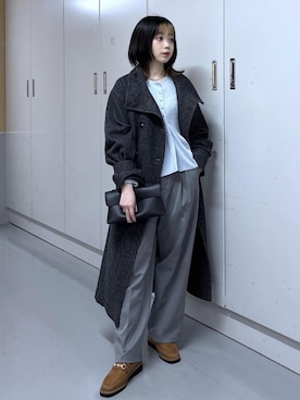 「VIS（ビス）のアイテム（パンツ）」を使った、ayameさん（レディース・155cm）の冬コーディネート