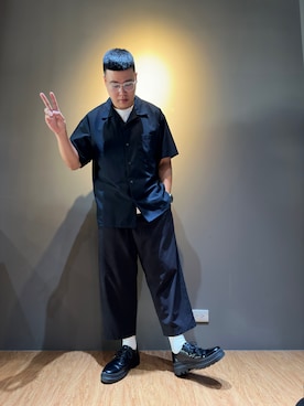 「MUJI」｜「アイテム（その他シューズ）」を使った、Rüiさん（メンズ・173cm）の秋コーディネート