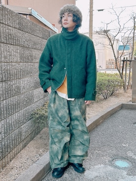 「CASPER JOHN（キャスパージョン）のアイテム（ブルゾン）」を使った、NISSHYさん（メンズ・171cm）の春コーディネート