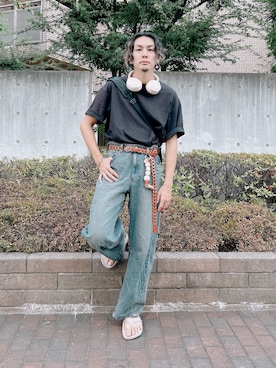 「CAMP7（キャンプセブン）のアイテム」を使った、NISSHYさん（メンズ・171cm）の夏コーディネート