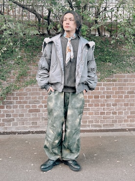 「soerte（ソエルテ）のアイテム（ブルゾン）」を使った、NISSHYさん（メンズ・171cm）の冬コーディネート