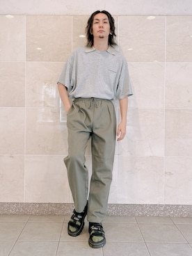 「unrelaxing（アンリラクシング）のアイテム（トップス）」を使った、NISSHYさん（メンズ・171cm）の春コーディネート