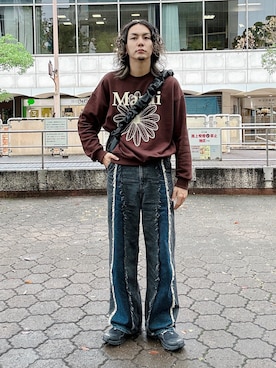 「Mardi Mercredi（マルディメクルディ）のアイテム」を使った、NISSHYさん（メンズ・171cm）の秋コーディネート