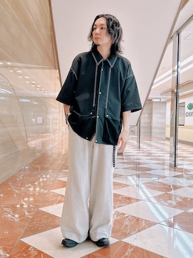 「PUBLIC TOKYO（パブリックトウキョウ）のアイテム（シャツ/ブラウス）」を使った、NISSHYさん（メンズ・171cm）の春コーディネート