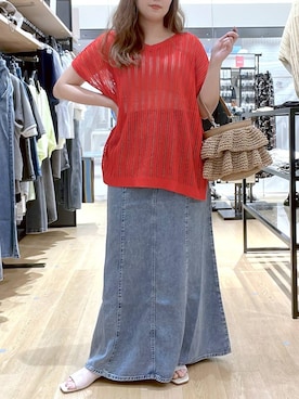 「LAKOLE（ラコレ）のアイテム」を使った、ヨシピーさん（レディース・154cm）の夏コーディネート