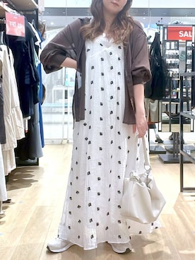 「LAKOLE（ラコレ）のアイテム（ワンピース）」を使った、ヨシピーさん（レディース・154cm）の夏コーディネート