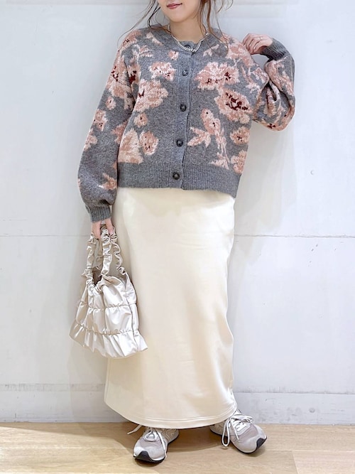 セール】花柄起毛カーディガン / 144443（カーディガン/ボレロ